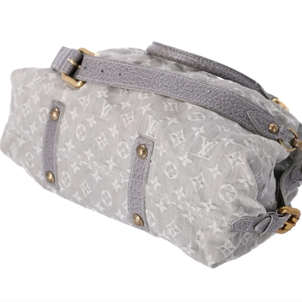 Louis Vuitton Neo Cabby MM Grey Vintage Denim Shoulder Bag